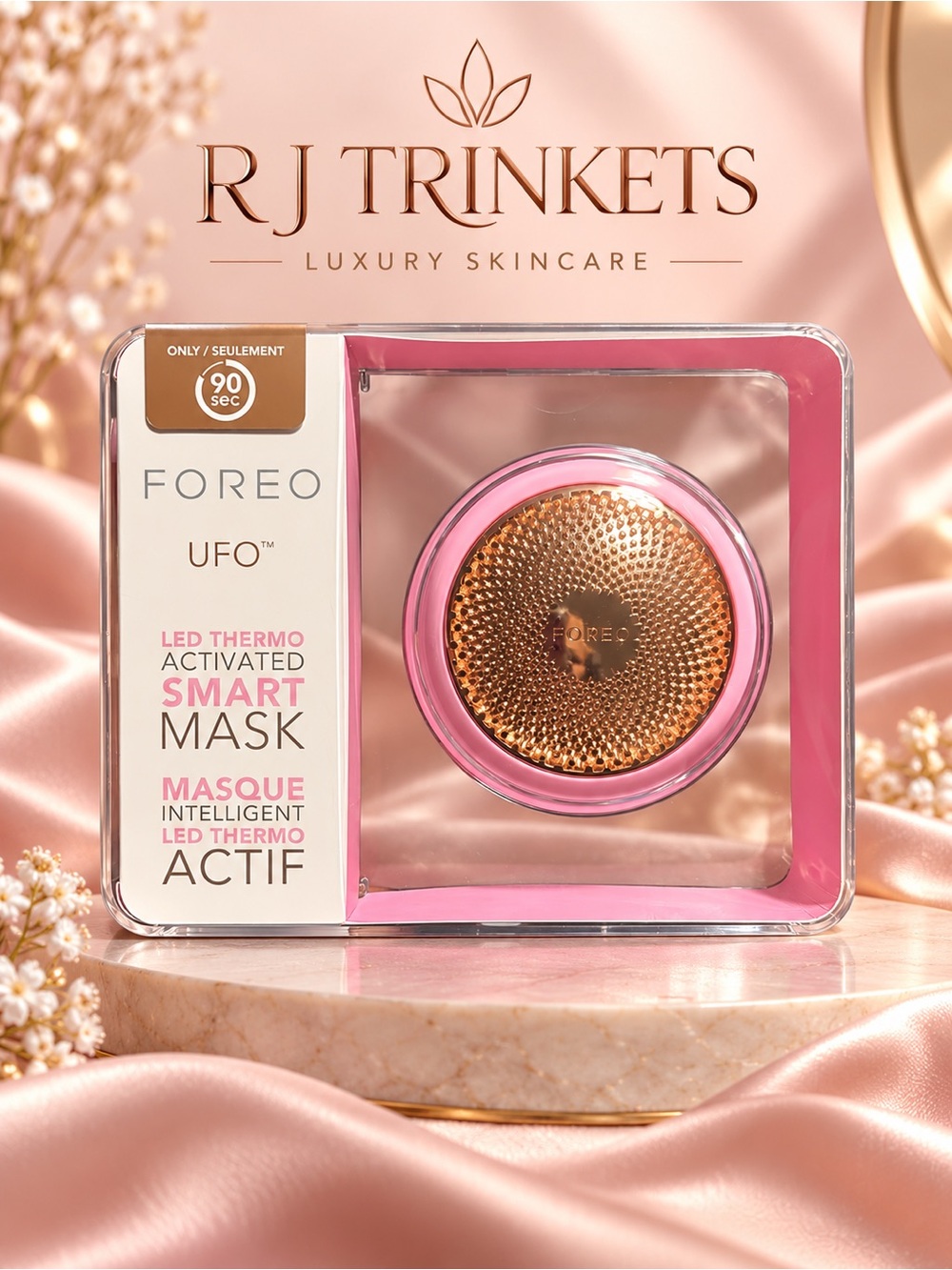 FOREO UFO Smart Mask Device in Pink and Gold